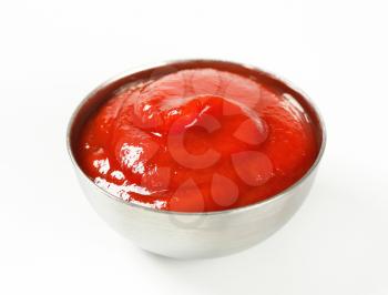 Bowl of smooth tomato puree