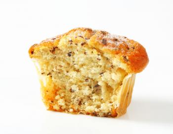 Vanilla muffin with fine chocolate flakes