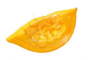 Yellow pumpkin isolated on white