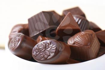 Belgian pralines with soft filling