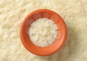 Bowl of uncooked Thai Jasmine rice