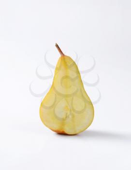 Ripe Bosc pear half - cross section