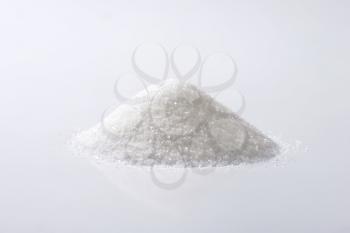 Heap of white granulated sugar