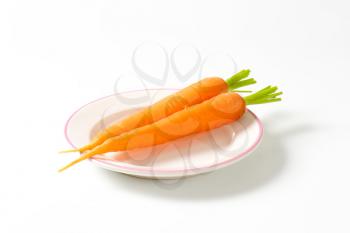 Raw carrots on a plate
