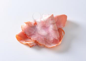 Thin slice of baked ham