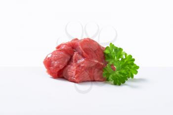 Chunk of raw beef steak