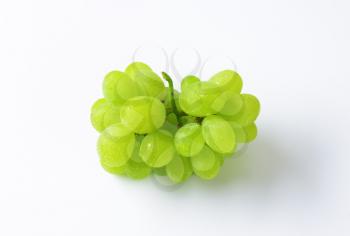 Studio shot of fresh white grapes