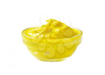 Bowl of American yellow mustard