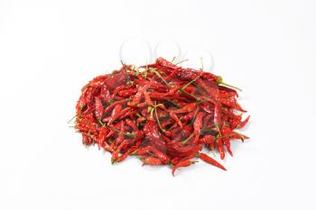 Heap of Dried Red Chili Peppers