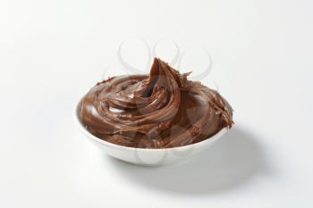 Bowl of chocolate butter spread