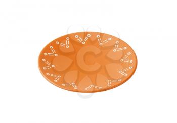 Single decorative terracotta dinner plate