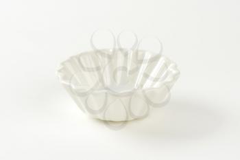 Small fluted white snack bowl