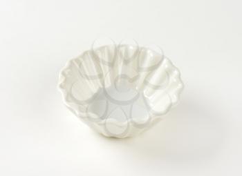Small fluted white snack bowl