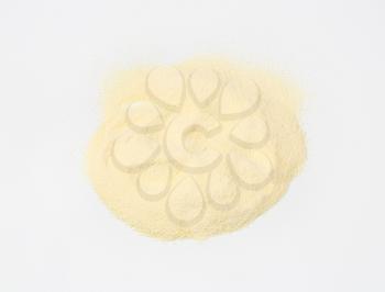 Heap of durum wheat semolina flour