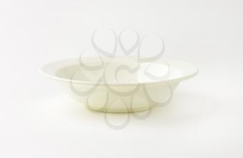 empty white soup plate on white background