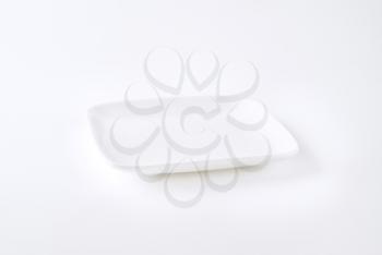 white square plate on white background
