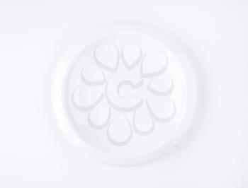 empty modern white dinner plate