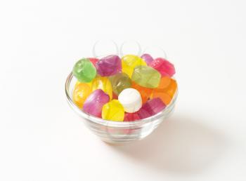 Fruit flavored hard candy drops