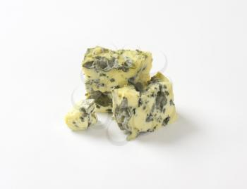 Pieces of French blue cheese