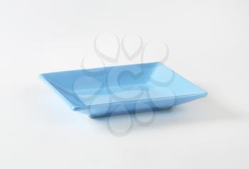 Small rectangular blue snack plate