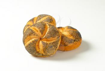 Bulkie rolls topped with poppy seeds