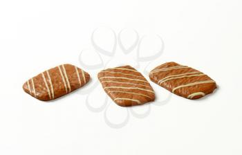 Thin butter biscuits covered in dark chocolate
