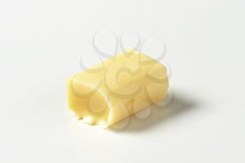 Milk chewy candy on white background