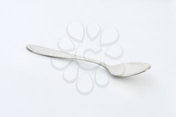 Empty classic metal table spoon