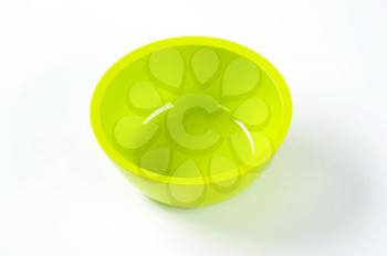 bright green bowl on white background