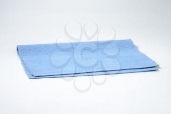 Ribbed solid blue cotton placemat