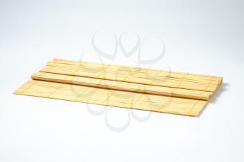 single folded bamboo place mat