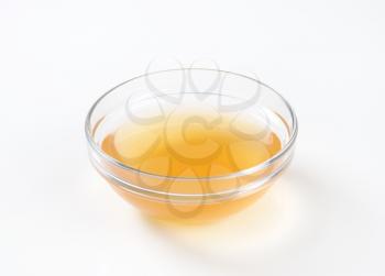 sugar syrup in glass bowl