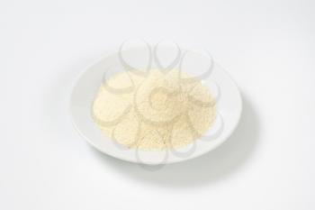 plate of uncooked hominy grits