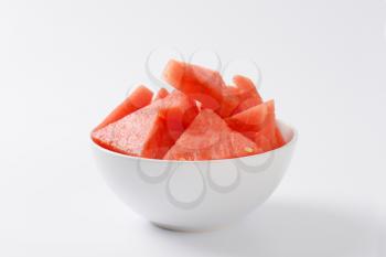 bowl of fresh watermelon pieces