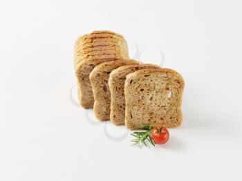 sliced loaf of whole grain bread