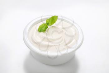 smooth white cream in a bowl