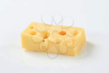small piece of emmental cheese