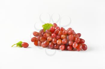 bunch of ripe red grapes