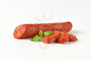 Smoked pork sausage spiced with paprika