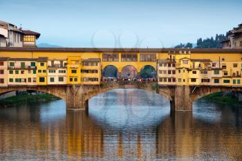 Ponte Vecchio over the Arno River in Florence, Italy