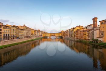Arno River and Ponte Vecchio, Florence, Italy