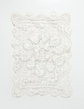 lace place mat on white background