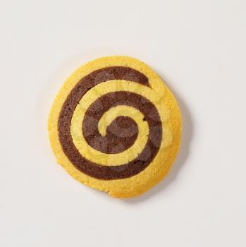 two-color cookie resembling at sign