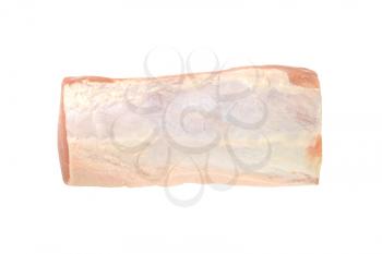 Raw boneless pork loin on white background