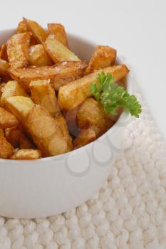 bowl of fried chipped potatoes