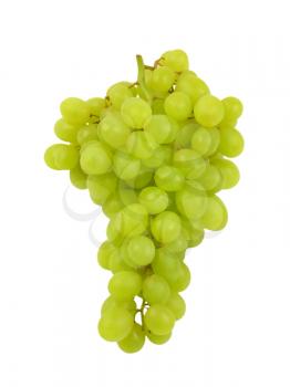 bunch of white grapes on white background