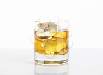 Iced drink in a whiskey tumbler
