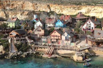 Popeye Village, also known as Sweethaven Village - a film set, Malta