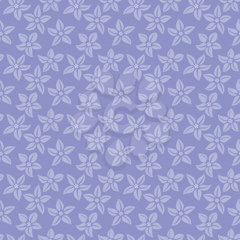 Seamless pattern with flowers on a violet background