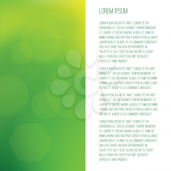 Green blurred background with bokeh. There is a place for text